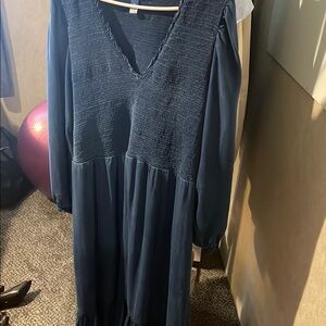 Elegant Blue Women's Dress